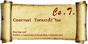 Csernai Tonuzóba névjegykártya